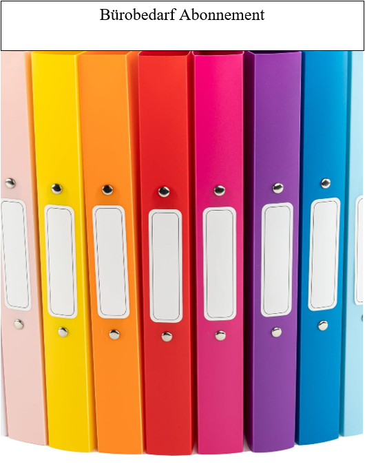 Abonnement für Bürobedarf (Größe M)